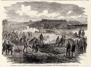 Cadáveres removiendo cadáveres por explosión del Arsenal de Washington 1866 - Fort Lesley J. McNair - Imagen 1 de 1