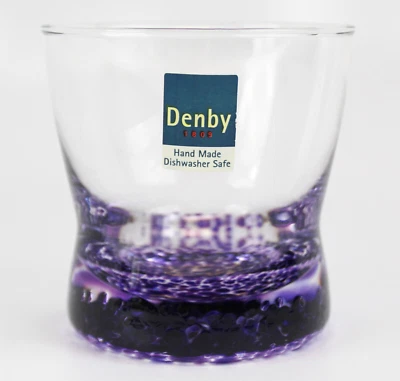 (1) Denby Storm Purple Double Old Fashioned Drinking Glass, NOS - Image 1 of 4