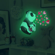 Panda Love Heart Luminous Wall Sticker Glow Light in The Dark Decals Room Decor