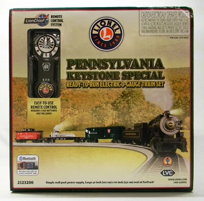 LIONEL PRR KEYSTONE SPECIAL LIONCHIEF BT 5.0 TRAIN SET O GAUGE 2123200 NEW - Image 1 of 4