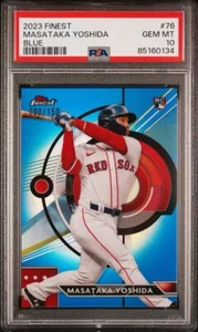 Topps Finest Masataka Yoshida True Blue 2023/150 Rookie RC Red Sox PSA 10 - Imagen 1 de 2