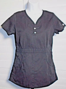 Koi by Kathy Peterson Women's Black Nurses Scrub Top Size XS - Picture 1 of 2