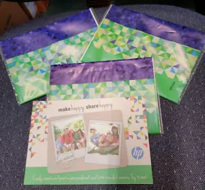 Papel fotográfico HP ~ 3 paquetes - 5 tarjetas con 3 sobres CADA UNO - 5x7 brillante ~ instrucciones con ideas - Imagen 1 de 2