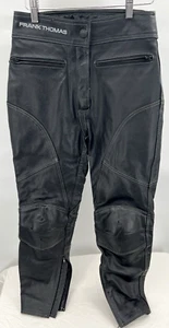 Frank Thomas Lady Rider Leather Motorcycle Pants w/ Armor UK Size 10 US Size 6 - Picture 1 of 22