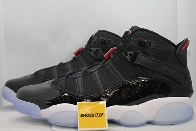 JORDAN 6 RINGS BLACK GYM RED MEN'S SHOES 322992-064 - Image 1 of 4