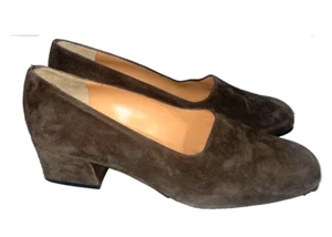Anne Klein Vintage made in Italy Women’s Suede Square Toe Pumps size 8.5 NWOT - Picture 1 of 8