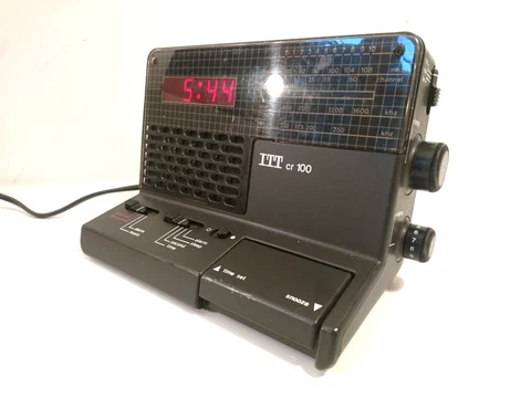 ITT CR 100 Design Slany Vintage Digital Alarm Clock Radio Germany 80s Cover