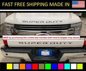 Super Duty Letter Insert Decals F250 F350 hood tailgate inlay 2017-2019 stickers
