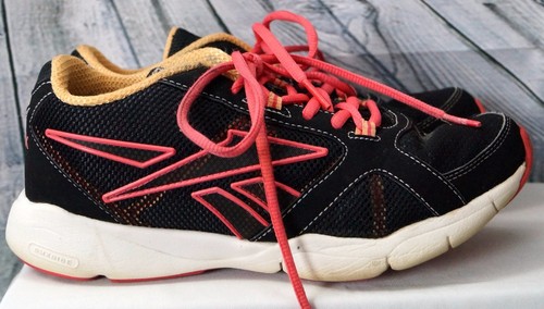 Scarpe da atleta donna Reebok nere con bordo rosa taglia 7