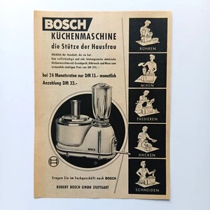1951 BOSCH Küchenmaschine Küche Werbung Werbeanzeige Reklame  Print Ad - Picture 1 of 1