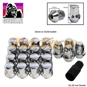 16+4 LOCK GORILLA LARGE SEAT OEM OE STOCK WHEELS LUG NUTS 14X1.5 M14 RIMS CHROME - Picture 1 of 2