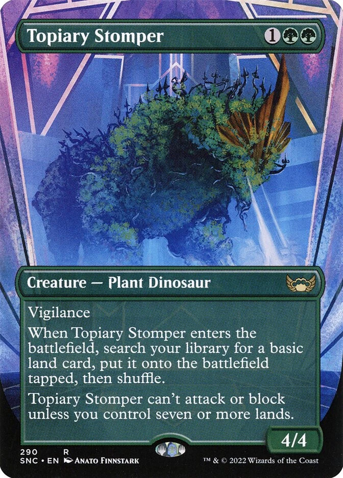 mtg Topiary Stomper - NM Borderless - Strees of New Capenna - Image 1 of 1
