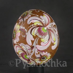 Ukrainian Pysanky Petrykivka Pysanka Chicken Easter Egg Osterei Handmade Pisanki - Picture 1 of 14
