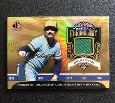 Rollie Fingers 2006 SP Legendary Cuts Baseball Chronology Game Used Jersey HOF 