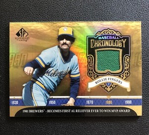 Rollie Fingers 2006 SP Legendary Cuts Baseball Chronology Game Used Jersey HOF 