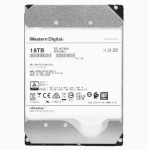 WD WUH721818ALE6L4 18TB SATA Ultrastar DC HC550 3.5" LFF Enterprise Hard Drive - Picture 1 of 2
