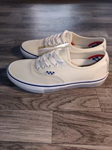 Vans Skate Authentic Off White Skate Shoes Popcush Men's Size 7,Women's Size 8.5 - Picture 1 of 10
