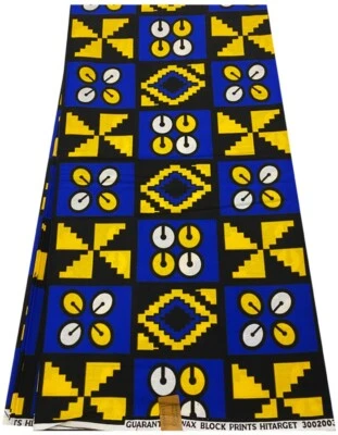 Atractivo estampado de cera africana de Ankara de alta calidad, 100 % algodón, se vende por 6 yardas Foto 1 de 3