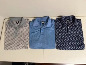 LOT OF 3 ⛳️ Footjoy FJ Golf Polo Mens XL Performance - Picture 1 of 16