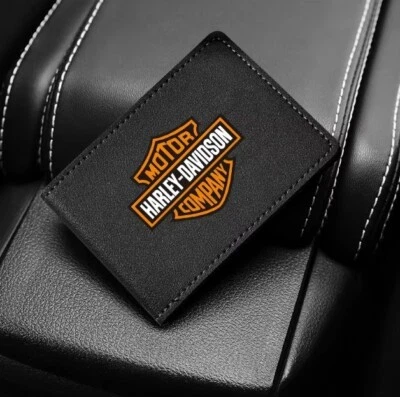 Motorcycle Driver's license Cover Holder ID Credit Card Wallet Suede For harley - image 1 of 4