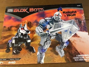 MEGA BLOKS TRANSFORMING BLOK BOTS 9356 Knight & Wolf W/BOX & INSTRUCTIONS - Picture 1 of 22
