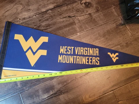 WEST VIRGINIA MOUNTAINEERS Pennant Felt Bar Man Cave Décor Football Office Fan Cover