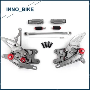 Adjustable Rearsets Footrests For Suzuki GSXR1000 GSX-R 1000 2007 2008 K7 K8 - Picture 1 of 3
