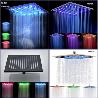 Wasserfall Regendusche Kopfbrause Duschkopf Eckig Duschbrause Regenduschkopf - Bild 1 von 2