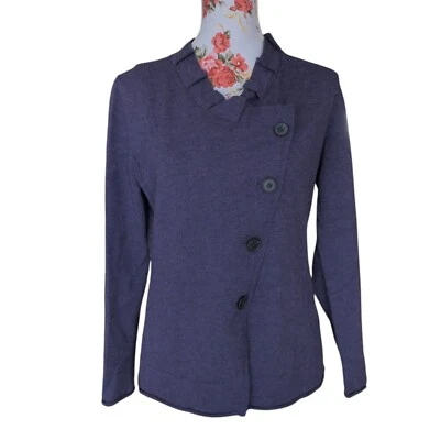 Cárdigan Lafayette 148 Nueva York Talla M Polvoriento Ciruela Púrpura Lana Asimétrica Usado en Excelente Condición Foto 1 de 4