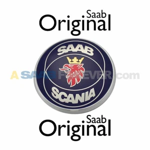 SAAB 9-5 SEDAN EMBLEM REAR TRUNK SCANIA 1999-2000 4D NEW GENUINE OEM 4833638 - Bild 1 von 3