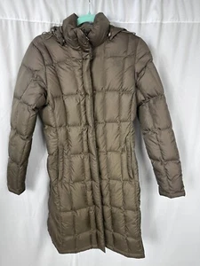 North Face Daunenparka Mantel Jacke in voller Länge Damen kleine abnehmbare Kapuze - Bild 1 von 9