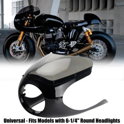 For Guzzi Ducati BMW Honda Suzuki Yamaha CafeRacer 6-1/4" Headlight Half Fairing - Image 1 of 4