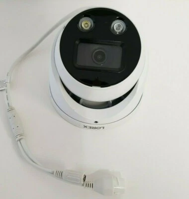 Cámara de seguridad IP domo de movimiento disuasión inteligente Lorex E893DD 4K audio bidireccional Foto 1 de 4