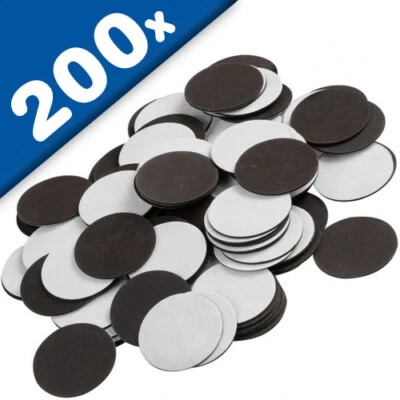 200 x Magnet-Plättchen selbstklebend rund Ø 27mm x 0,9mm - Magnetpunkte - Bild 1 von 2