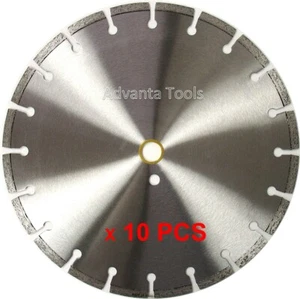 10PK 12” Laser Welded Brick Block Concrete Paver Stone All Purpose Diamond Blade - Picture 1 of 3