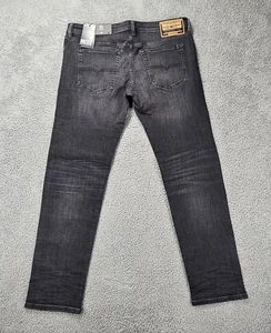 DIESEL Men's Size 36x32 Black Buster Slim Tapered Jeans $225 NWT - Picture 1 of 11