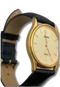 Vintage Seiko Dolce 8J41-6100 Gold Elfenbein Zifferblatt Quarzuhr Herren aus Japan - Bild 1 von 7