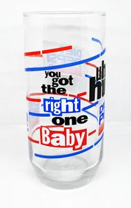 Diet Pepsi 'You Got The Right One Baby' Uh Huh! 16 OZ. Vintage Drinking Glass - Picture 1 of 4