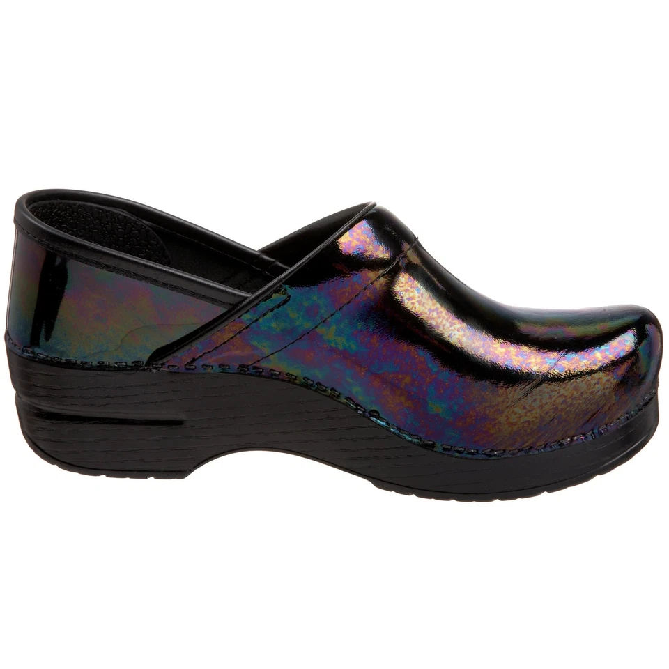 Dansko Womens Clogs Professional Petrol Patent Size EU 38