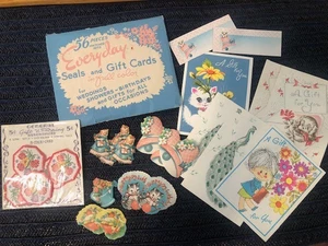 Sellos y tarjetas de regalo diario vintage en embalaje original - Imagen 1 de 5
