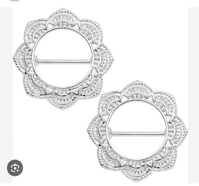 Body Candy Calibre 16 9/16" Barbells Bisagras Divina Henna Pezón Protector Set.  Foto 1 de 3