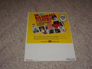 1983 Fleer Baseball Briefmarken & Spender Werbebogen (Bruce Sutter & andere) - Bild 1 von 1