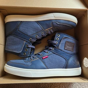 LEVI'S 501 Mason Denim New Mens Shoes Size 13 High Tops - Picture 1 of 6