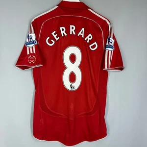 LIVERPOOL 2006/2007 HOME FOOTBALL SHIRT JERSEY ADIDAS SIZE S #8 GERRARD - Picture 1 of 9