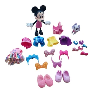 Disney Fabulous Fashion Minnie Mouse Bowtique Dress Up Doll Dog Accessories Lot - Picture 1 of 5