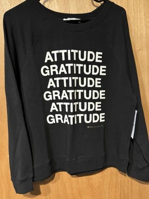 Spiritual Gangster NWT Womens Gratitude Gemma Sweatshirt Sz XS Black (U) - Image 1 of 4