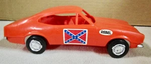 PROCESSED PLASTICS vintage General Lee car approx 9" long 1980's. (C) - Picture 1 of 6