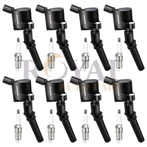 DG508 Ignition Coils + Spark Plugs for 2000-2004 Ford F150 Expedition 4.6L 5.4L - Picture 1 of 7