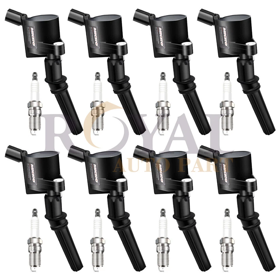 DG508 Ignition Coils + Spark Plugs for 2000-2004 Ford F150 Expedition 4.6L 5.4L Foto 1 de 4