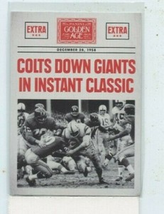 2012 Panini Golden Age Headlines Insert Card #4 Colts Down Giants in Classic